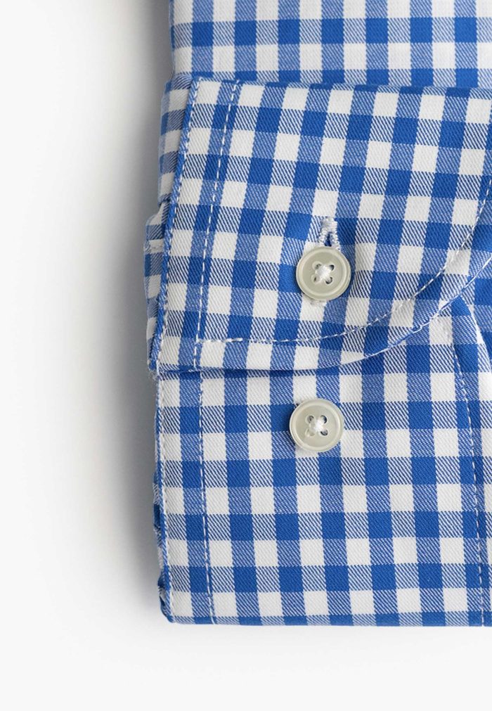 Regular-fit 100's Two-ply cotton checked shirt - Image 4