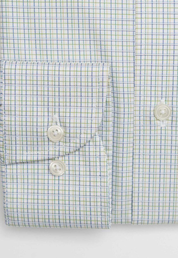 100's Two-ply cotton checked shirt - Image 3