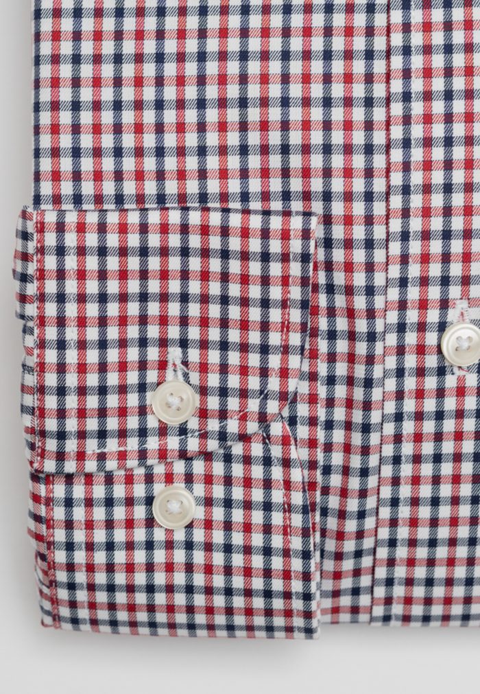 100's Two-ply cotton checked shirt - Image 3