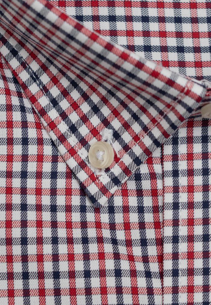 100's Two-ply cotton checked shirt - Image 2