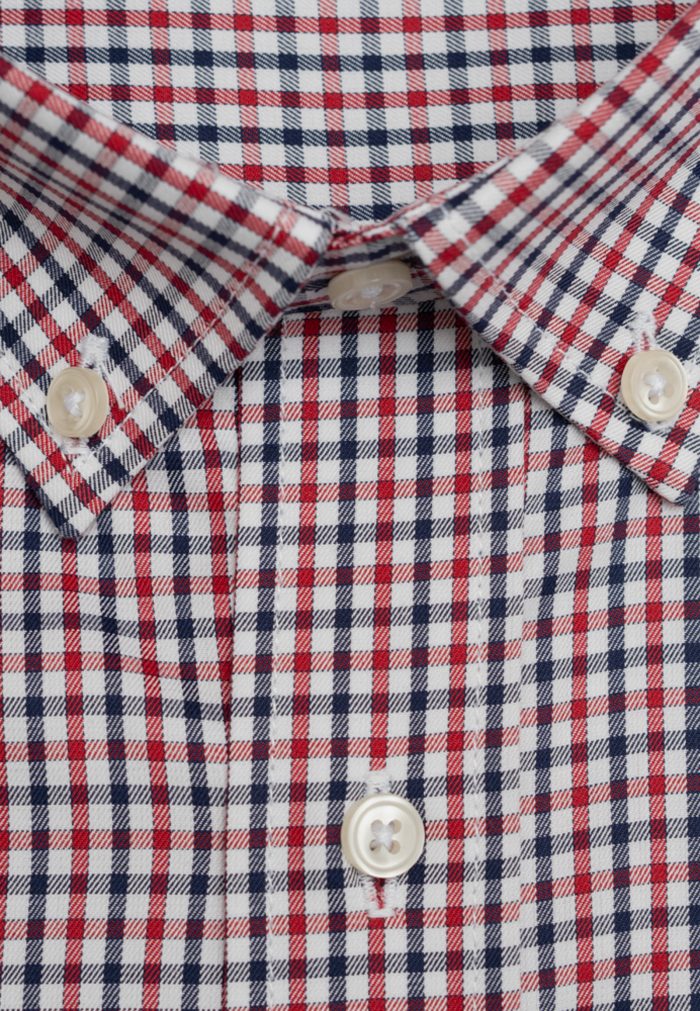 100's Two-ply cotton checked shirt - Image 4