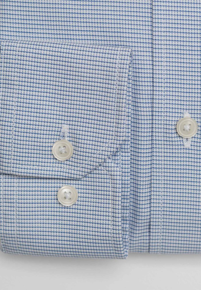 100's Two-ply cotton checked shirt - Image 3