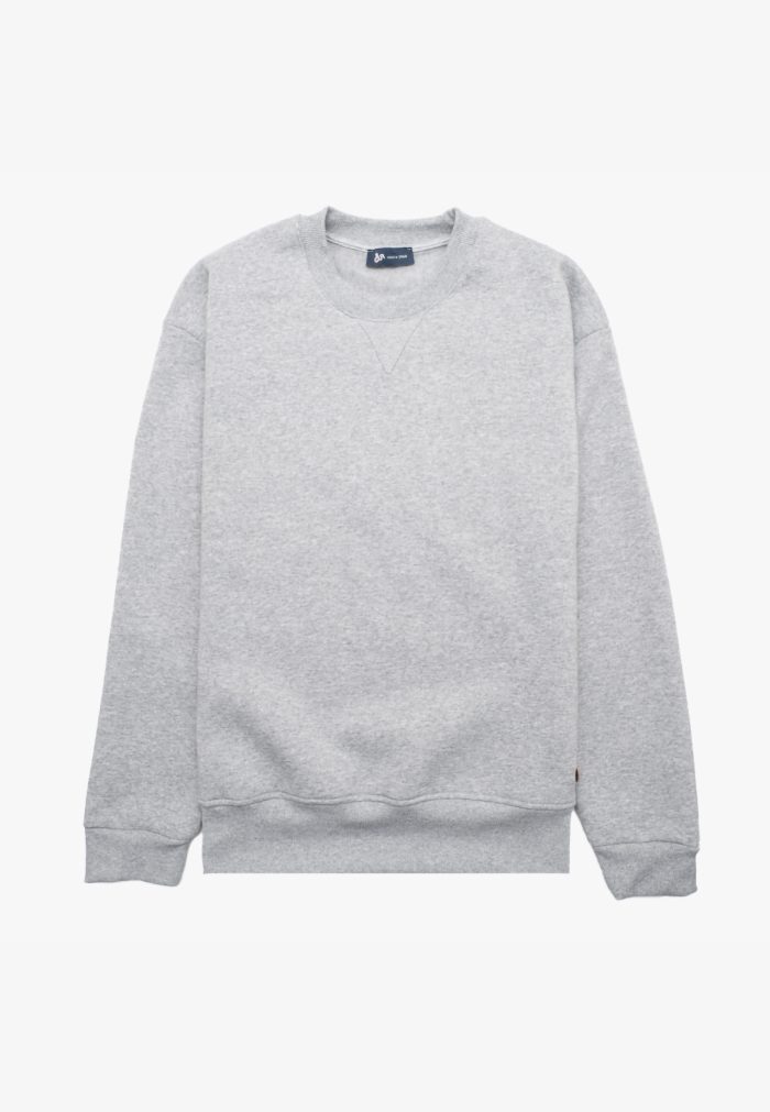 Grey melange jersey cotton sweatshirt relaxed fit - Image 2