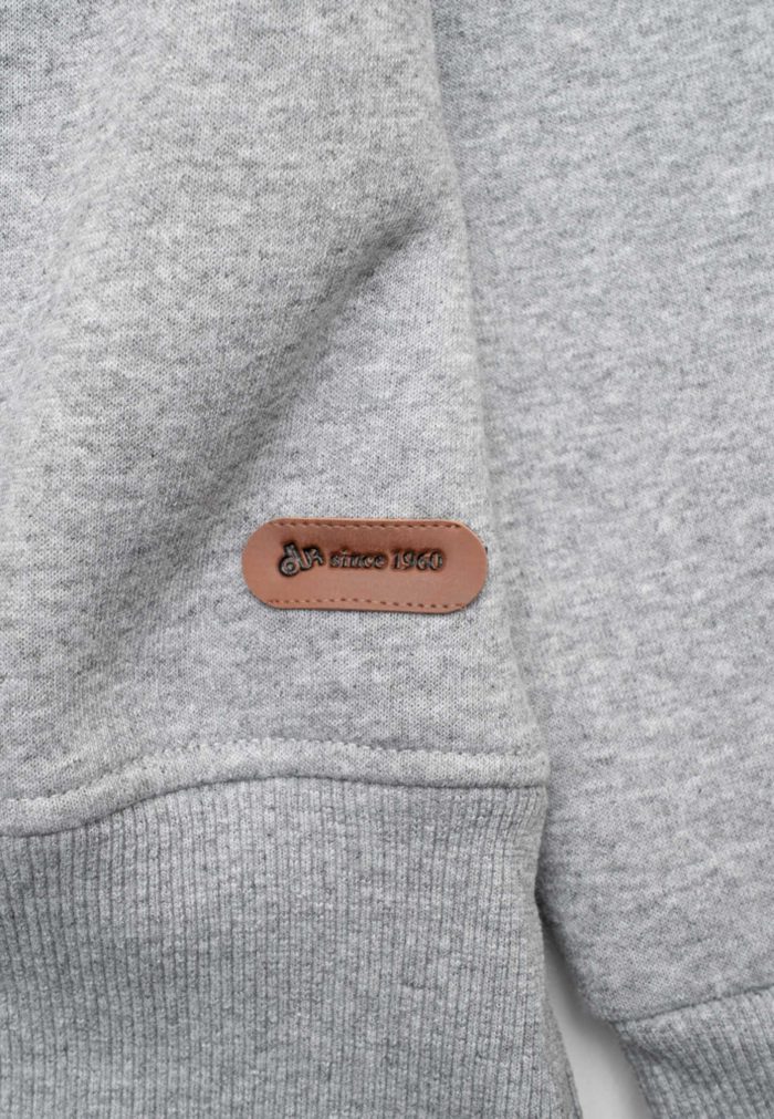 Grey melange jersey cotton sweatshirt relaxed fit - Image 5