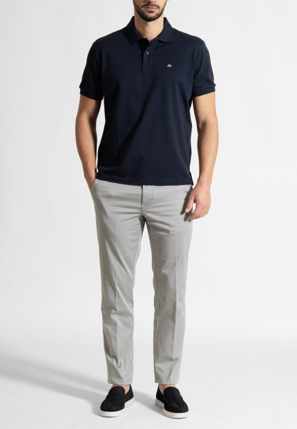 Dark Midnight Blue Pima Πόλο Πικέ Κανονική Γραμμή