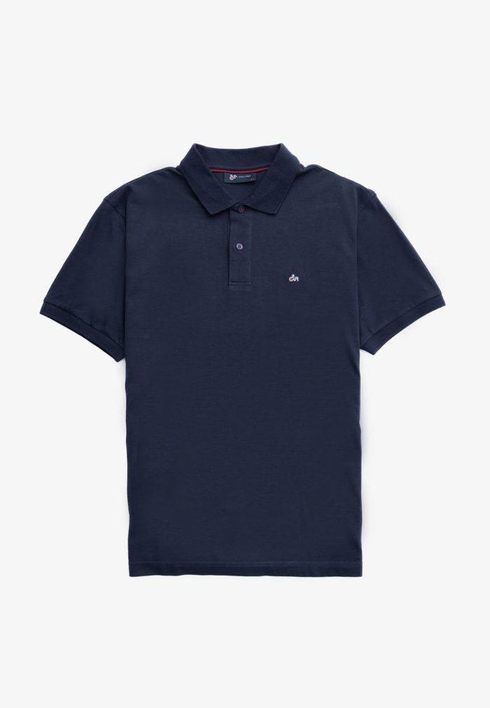 Dark Midnight Blue Polo Piquet Pima Regular Fit - Image 2