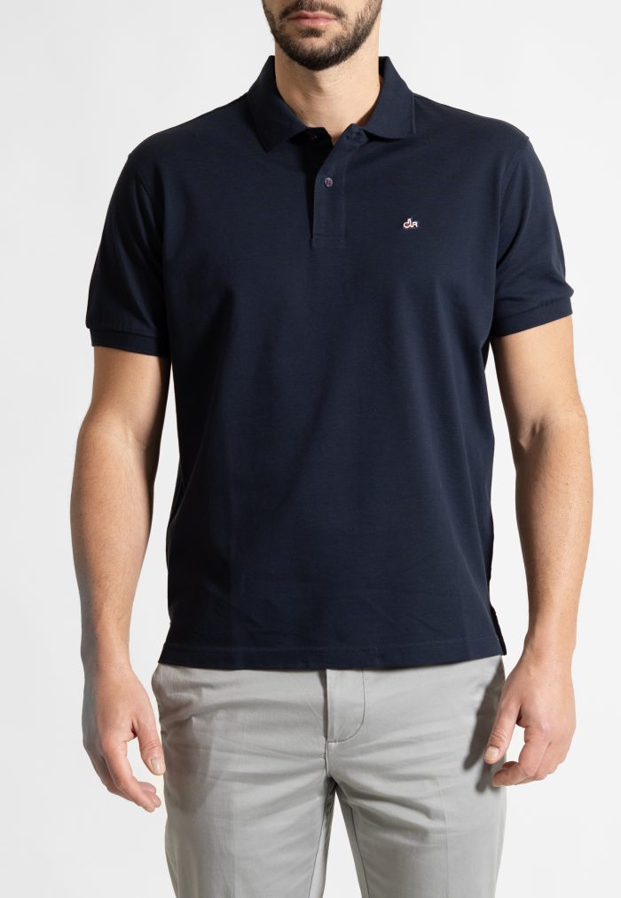 Dark Midnight Blue Polo Piquet Pima Regular Fit - Image 4