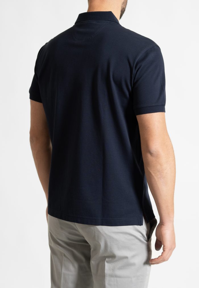 Dark Midnight Blue Polo Piquet Pima Regular Fit - Image 5