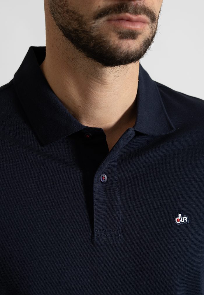 Dark Midnight Blue Polo Piquet Pima Regular Fit - Image 3