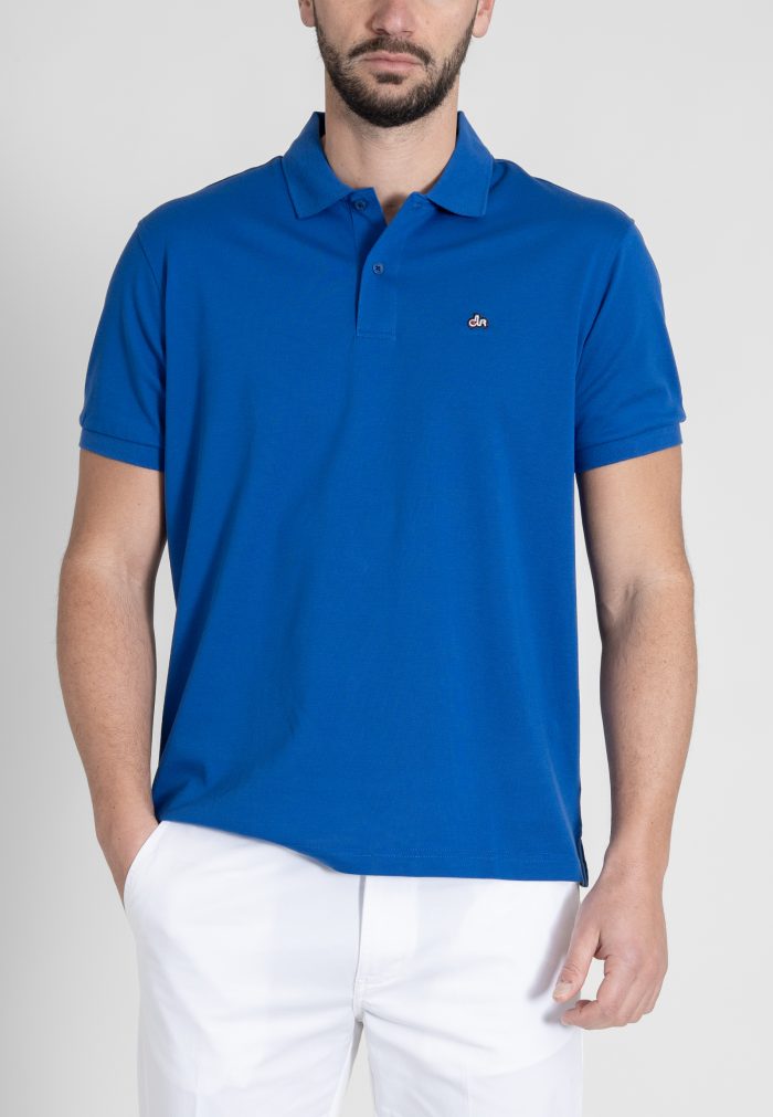 Cobalt Blue Polo Piquet Pima Regular Fit - Image 4