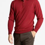 Bordeaux merino wool polo jumber