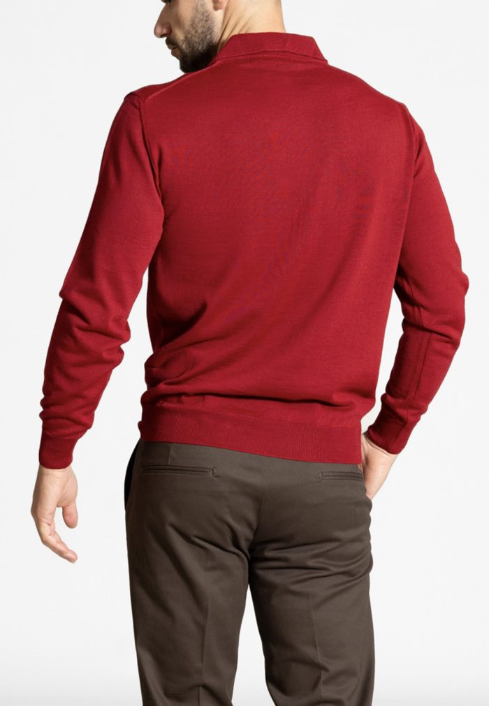 Bordeaux merino wool polo jumber - Image 3