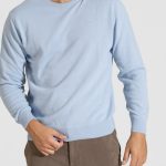 Light blue cashmere touch crew-neck jumber