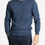 Dark raf crew-neck Extra Fine Merino Wool sweater