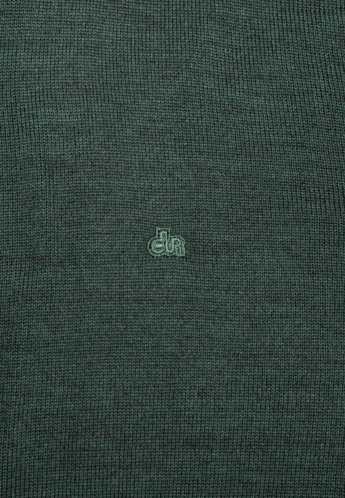 Pine green πλεκτό λαιμόκοψη από Extra Fine μαλλί μερινός - Image 5