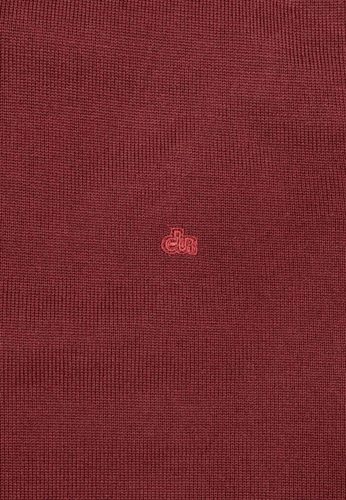 Bordeaux crew-neck Extra Fine Merino Wool sweater - Image 5
