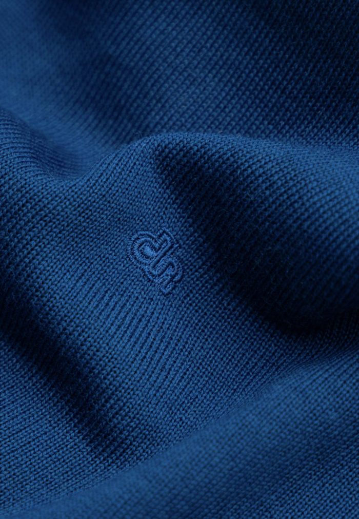 Cobalt blue ζιβάγκο από Extra Fine Μαλλί Μερινός - Image 2
