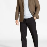 Honey brown tweed wool blend blazer
