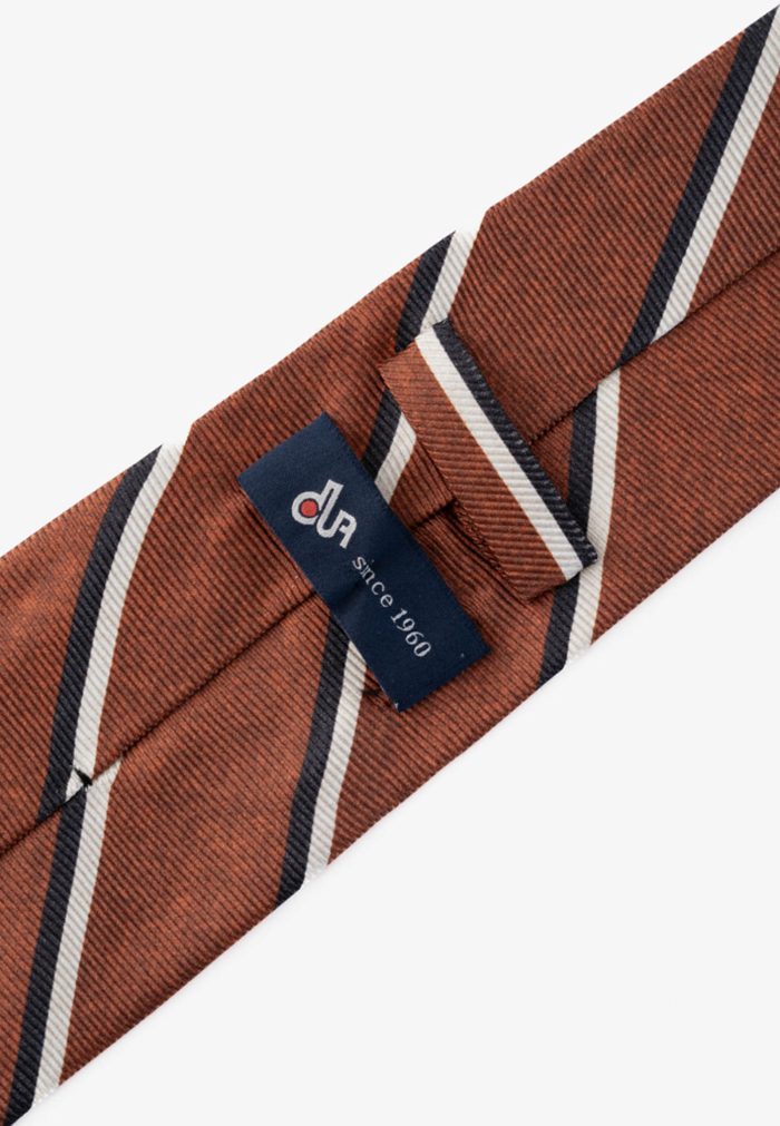 Striped design silk tie - Image 3