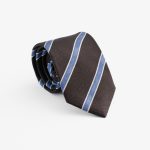 Striped design silk tie