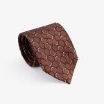Circle design silk tie