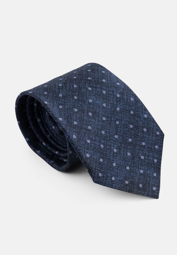 Silk polka-dot tie - Image 4