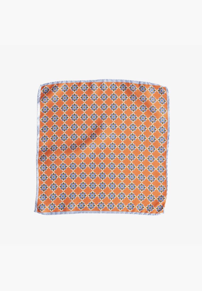 Orange silk pocket square - Image 2