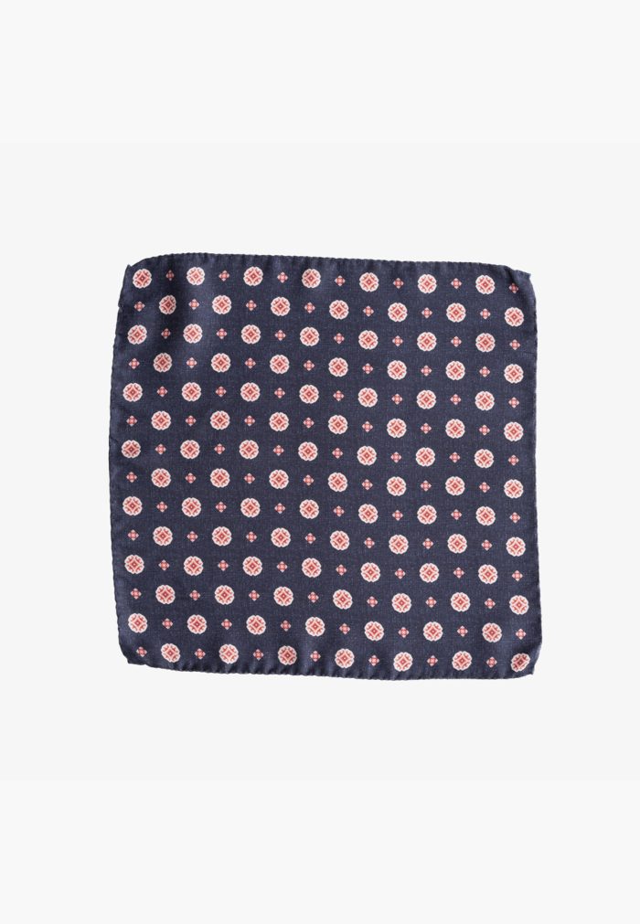 Blue-red silk pocket square - Image 2