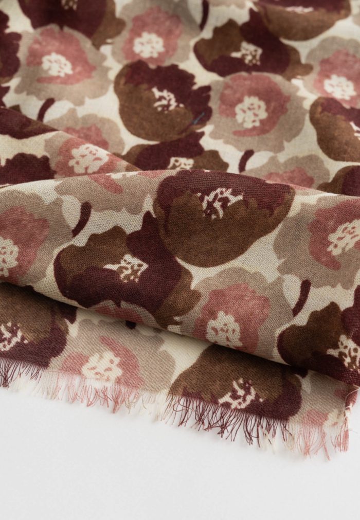 Burgundy scarf 100% Wool - Image 5