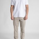 White πικέ πόλο Combed Βαμβάκι
