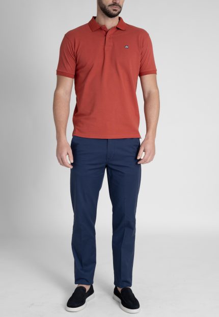 Morocco red πικέ πόλο Combed Βαμβάκι