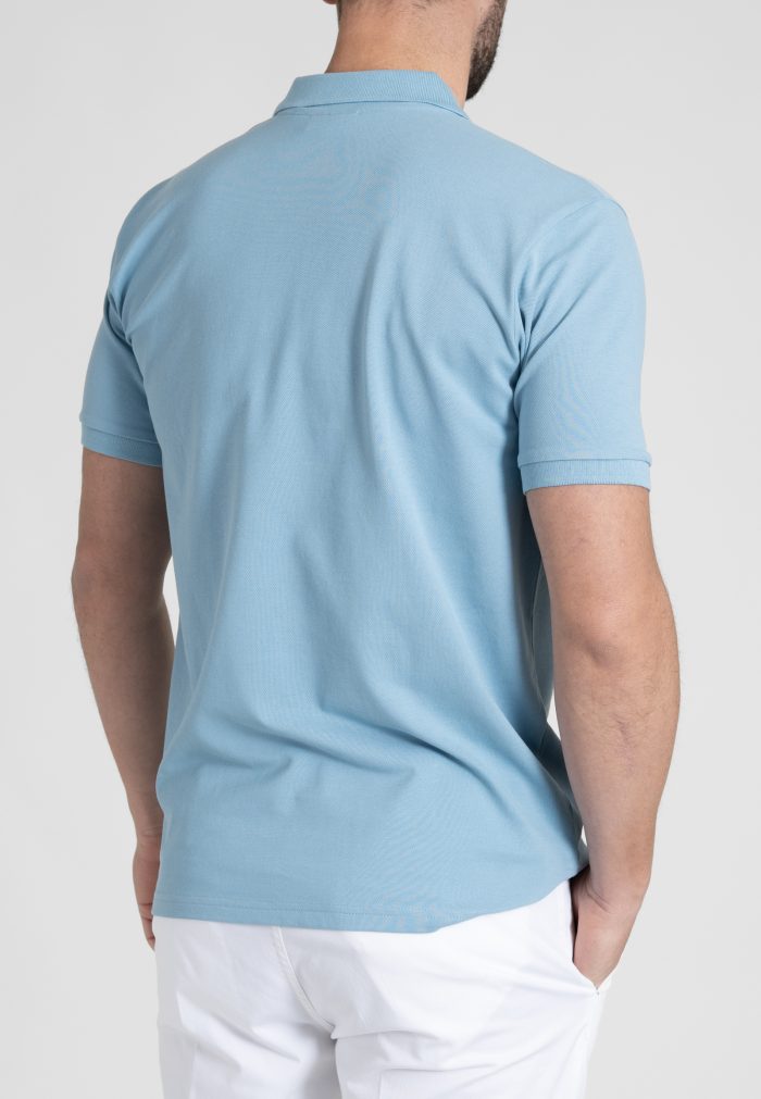 Chambray Combed cotton polo piquet - Image 4