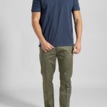 Blue jean combed cotton polo piquet