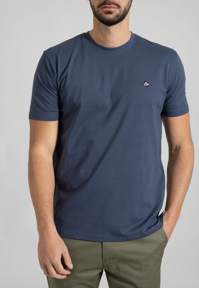 Berkeley Blue Crew Neck T-shirt Combed Cotton - Image 2