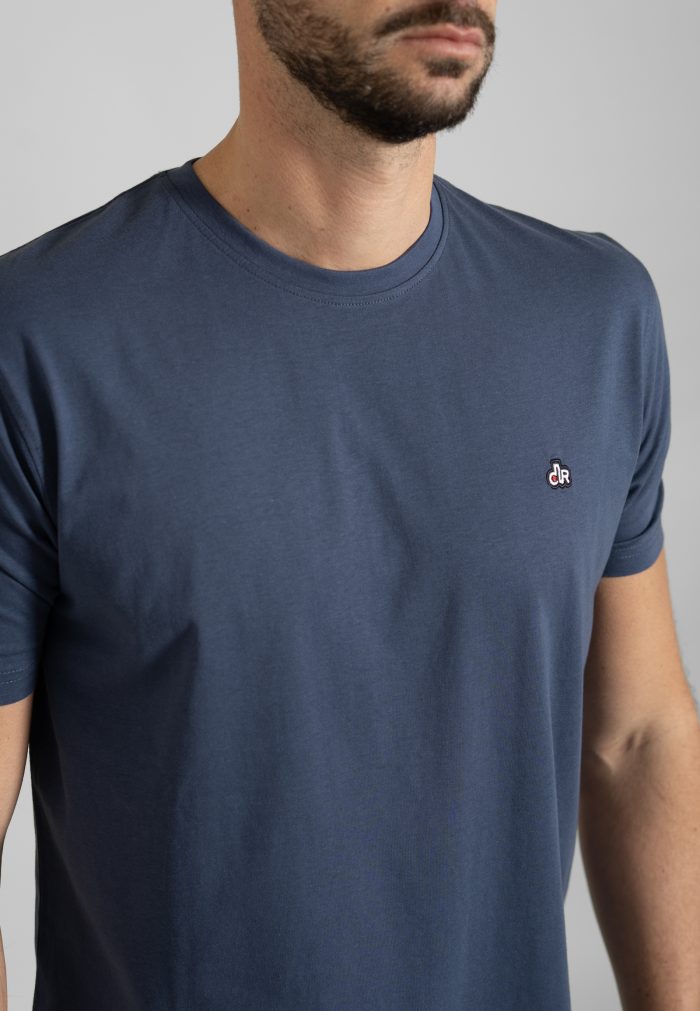 Berkeley Blue Crew Neck T-shirt Combed Cotton - Image 3