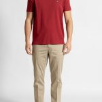 Deep Red Crew Neck T-shirt Combed Cotton