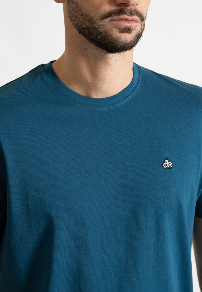 Crystal Teal Crew Neck T-shirt Combed Cotton - Image 3