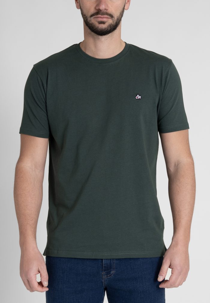 Forest Green Μπλούζα Λαιμόκοψη Combed Βαμβάκι - Image 2