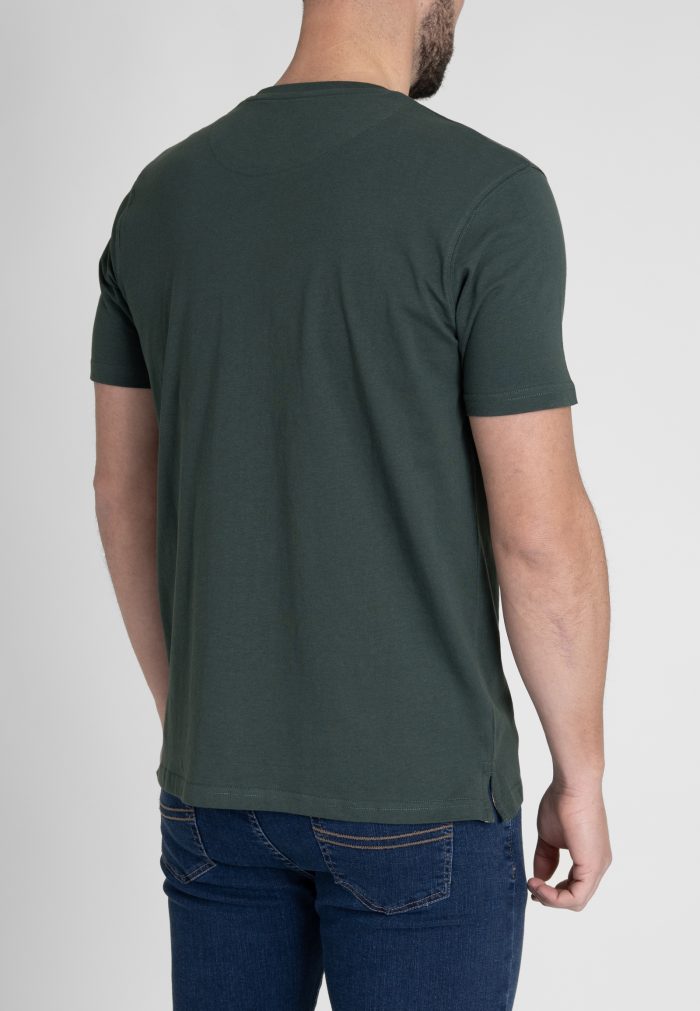 Forest Green Μπλούζα Λαιμόκοψη Combed Βαμβάκι - Image 4