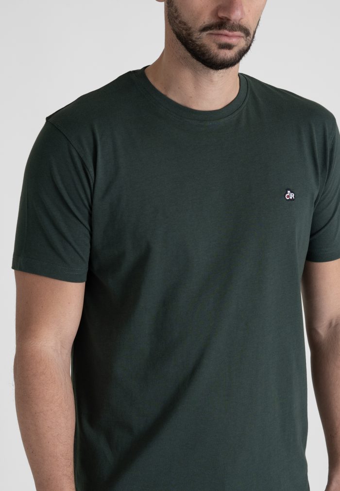 Forest Green Μπλούζα Λαιμόκοψη Combed Βαμβάκι - Image 3