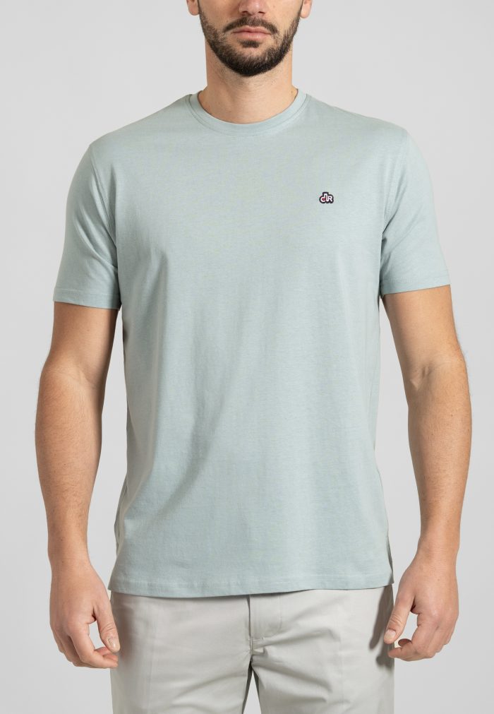 Silver Green Crew Neck T-shirt Combed Cotton - Image 2