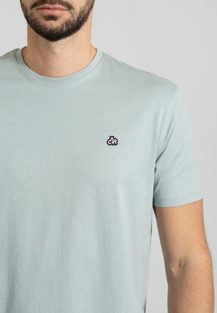 Silver Green Crew Neck T-shirt Combed Cotton - Image 3