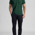 Dark Blue Trousers Chinos Satin Stretch Regural Fit