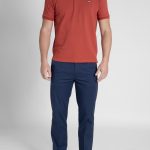 Marine Blue Παντελόνι chino καπαρντίνα κανονική γραμμή