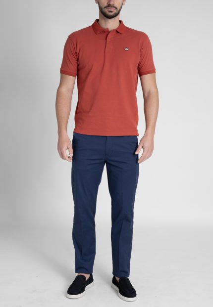 Marine Blue Παντελόνι chino καπαρντίνα κανονική γραμμή