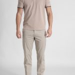 Beige Παντελόνι chino καπαρντίνα κανονική γραμμή