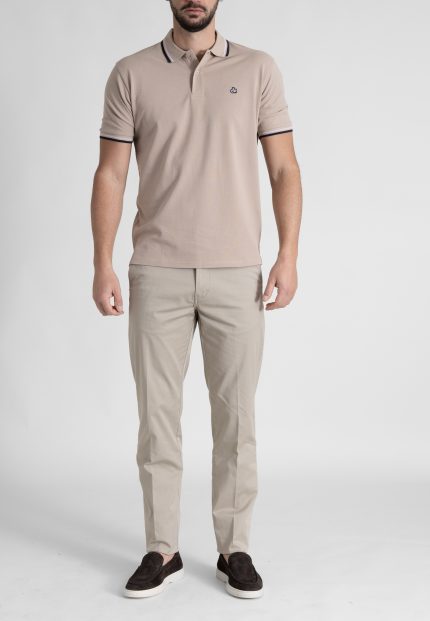 Beige Παντελόνι chino καπαρντίνα κανονική γραμμή