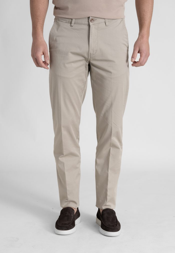 Beige Παντελόνι chino καπαρντίνα κανονική γραμμή - Image 2