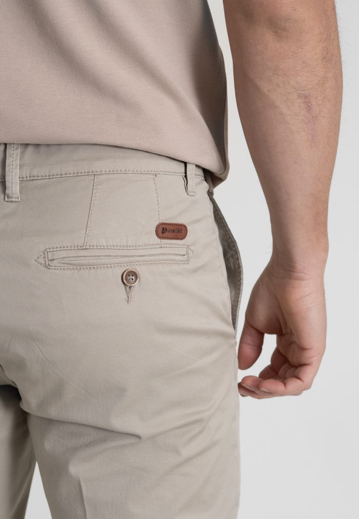 Beige Παντελόνι chino καπαρντίνα κανονική γραμμή - Image 4