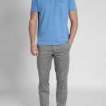 Light Khaki Παντελόνι chino καπαρντίνα κανονική γραμμή